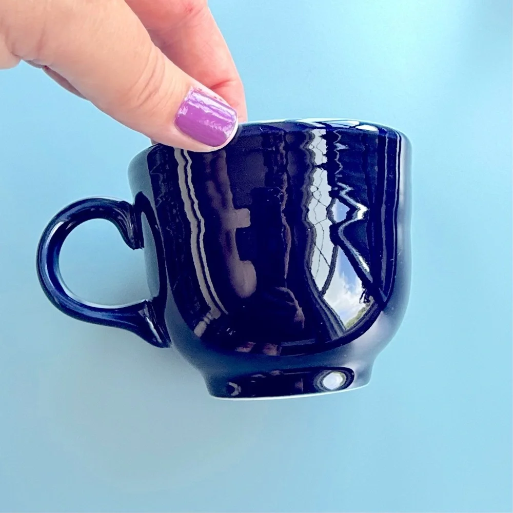 Vintage Fiestaware Small Coffee Cup, Cobalt Blue Color, EUC